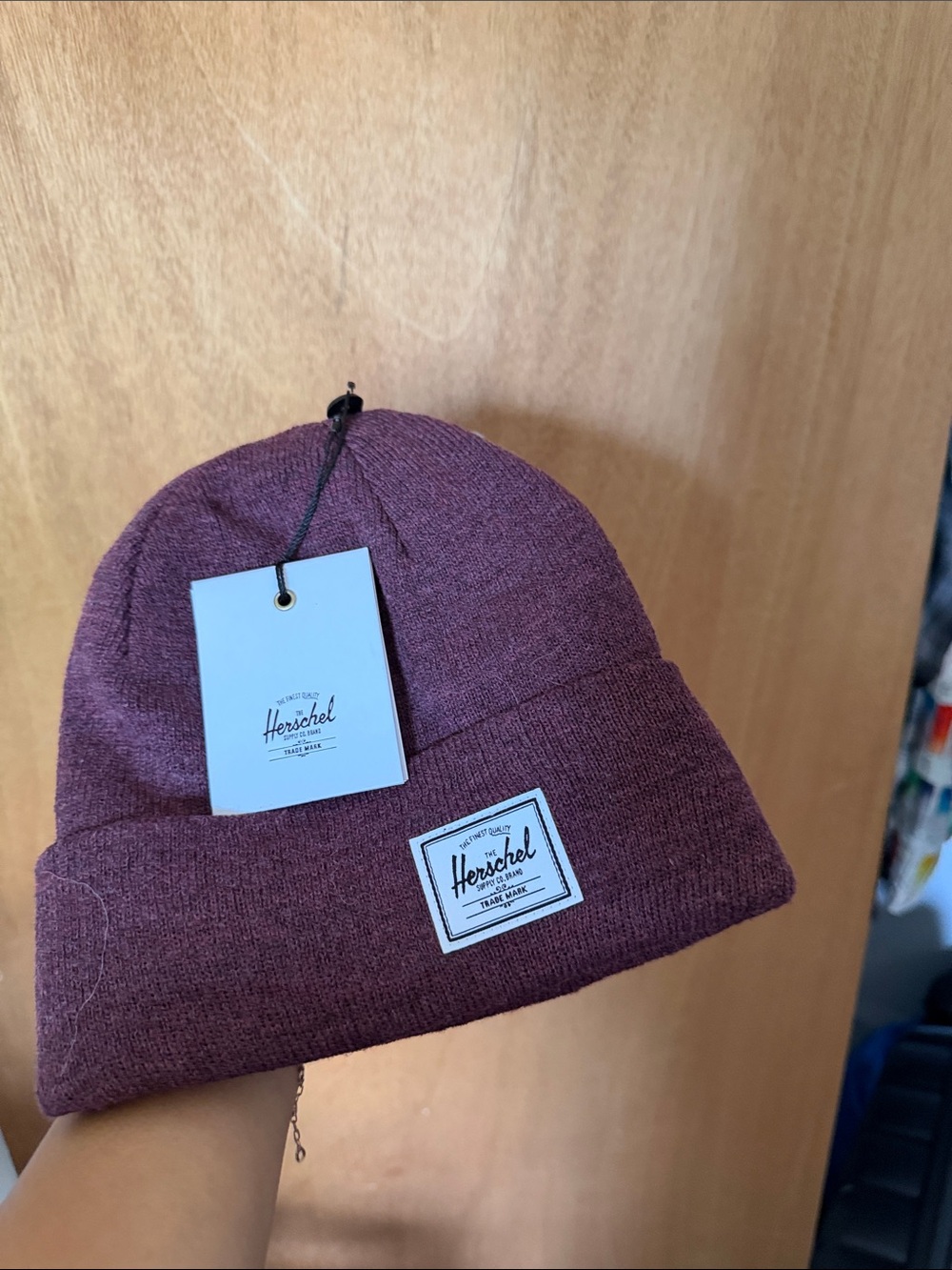 Herschel Supply Company Maroon Knit Cuffed Beanie